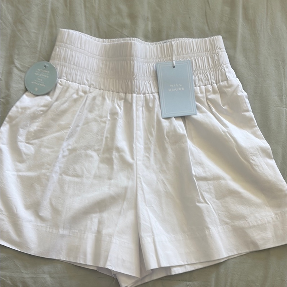 Hill House White High Waist Shorts